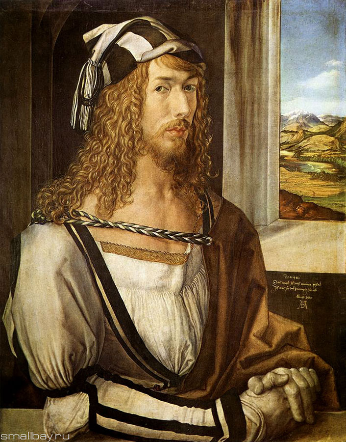 Альбрехт Дюрер - немецкий живописец и график, один из величайших мастеров западноевропейского Ренессанса. Автопортрет. 1498
