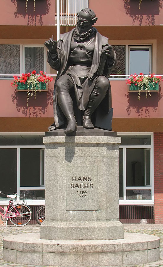 Ганс Cакс. Памятник в Нюрнберге
