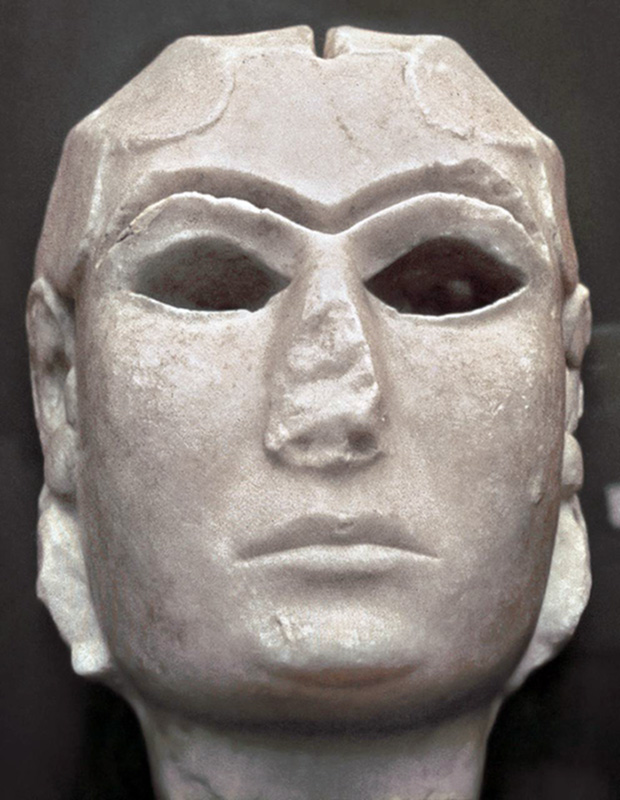 Голова богини. Из Урука. Период Джемдет-Наср. Начало 3 тыс. до н.э. Багдад, Иракский музей
