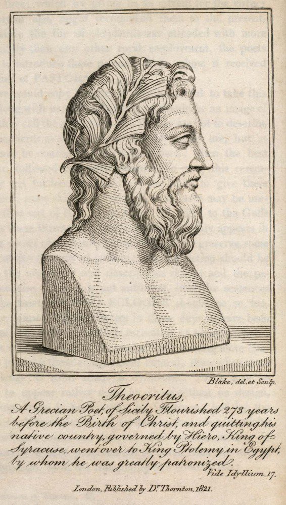 Феокрит. Древнегреческий поэт III в. до н. э., известный преимущественно своими идиллиями
