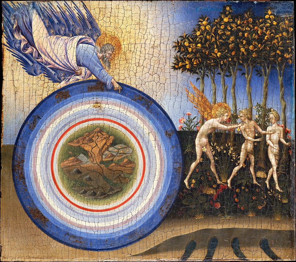 Джованни ди Паоло. «Сотворение мира и Изгнание из рая».1445 г. Нью-Йорк, Музей Метрополитен
