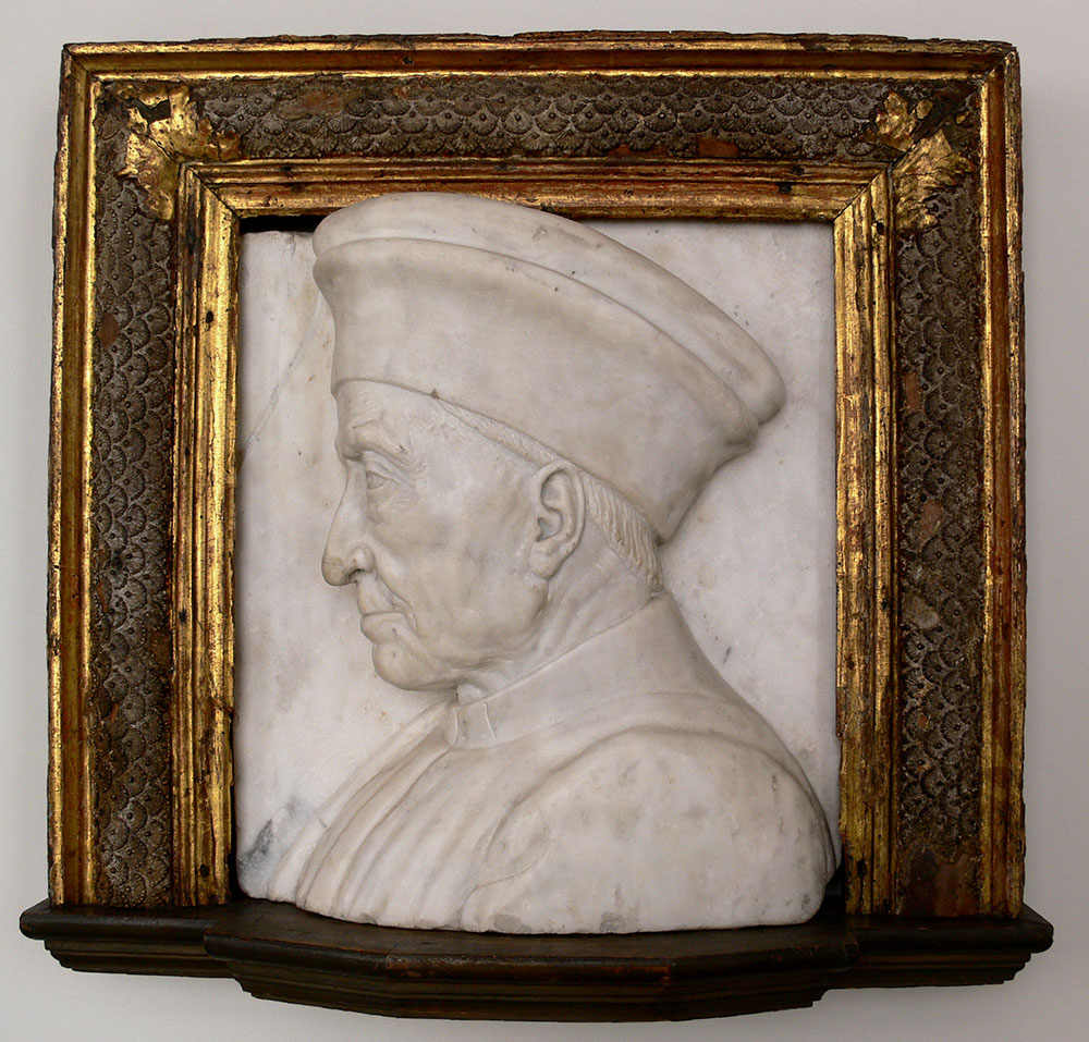 Козимо де Медичи, мраморный барельеф работы Андреа дель Вероккьо, ок. 1464 г.
