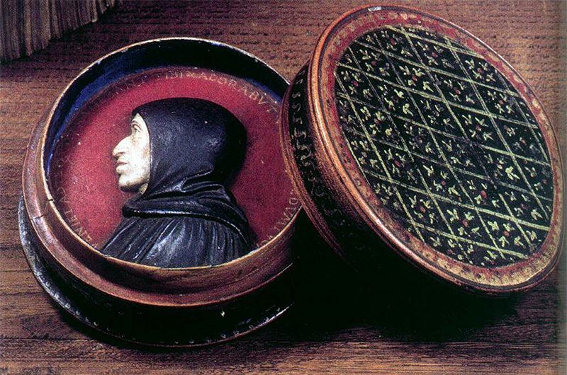 Савонарола, медаль работы Луки делла Роббиа, 1495 г.
