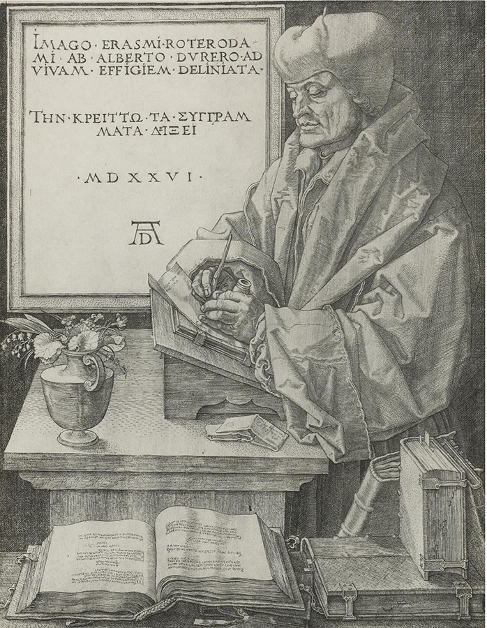 Aльбрехт Дюрер. Портрет Эразма Роттердамского. 1526

