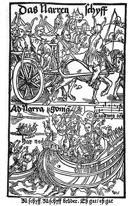 Титульный лист «Корабля глупцов». Гравюра на дереве, 1494 г.

