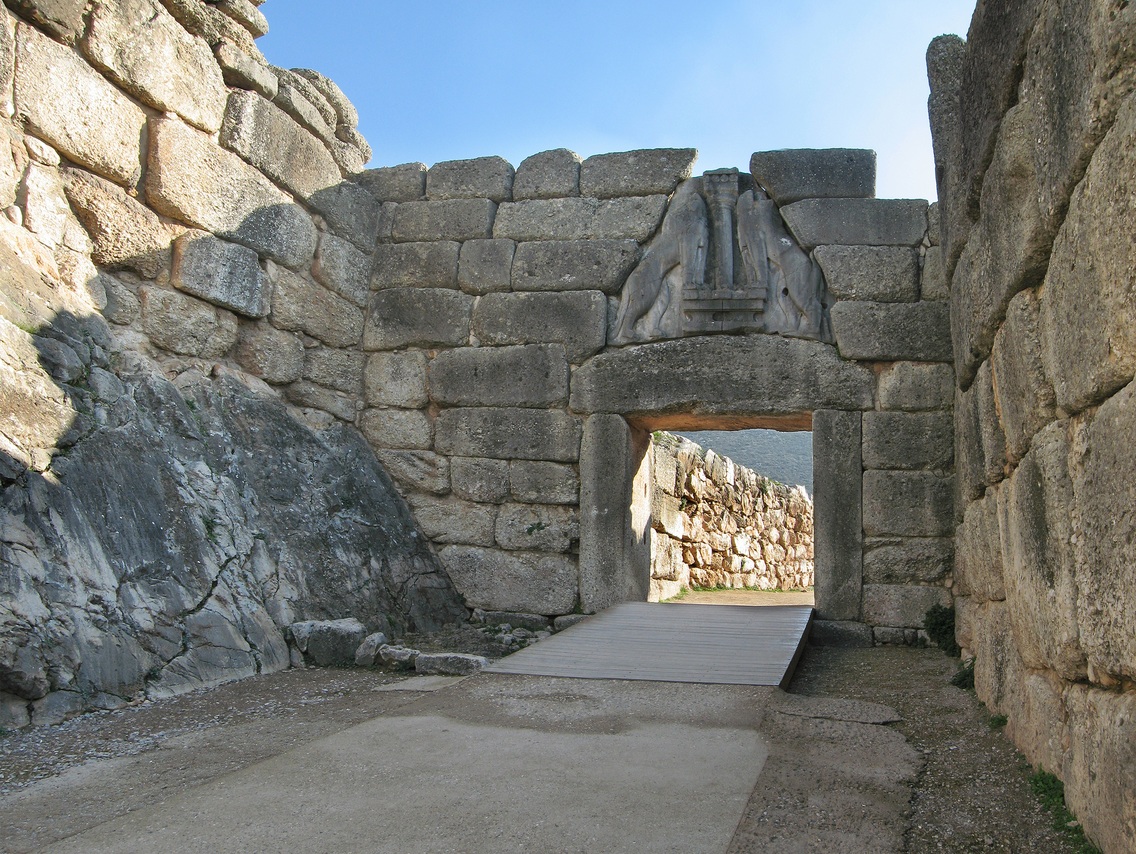 Львиные ворота. Середина II тысячелетия до н.э. Микены
