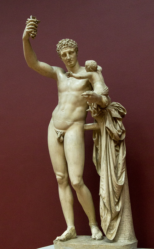 Пракситель. Гермес с младенцем Дионисом. IV в. до н.э. Музей в Олимпии, Греция
