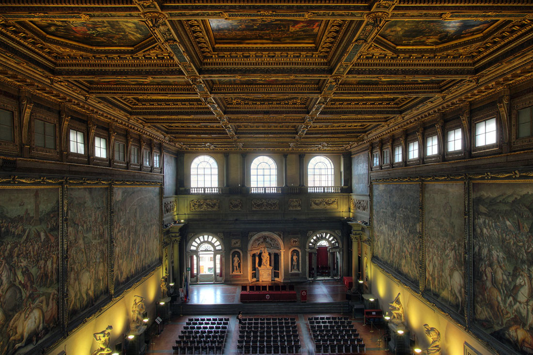 Зал пятисот. Дворец Палаццо Веккьо. 1298-1314 гг. Флоренция
