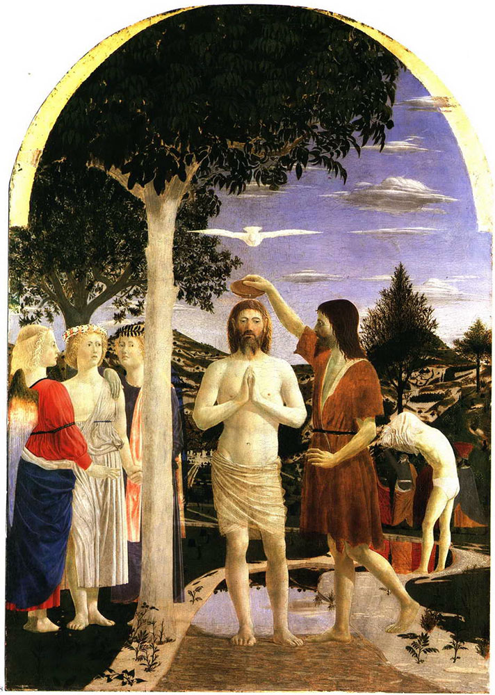 Пьеро делла Франческа. Крещение Христа. XV в. Национальная галерея, Лондон
